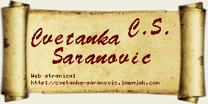 Cvetanka Šaranović vizit kartica